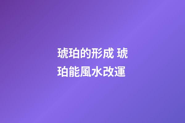 琥珀的形成 琥珀能風水改運